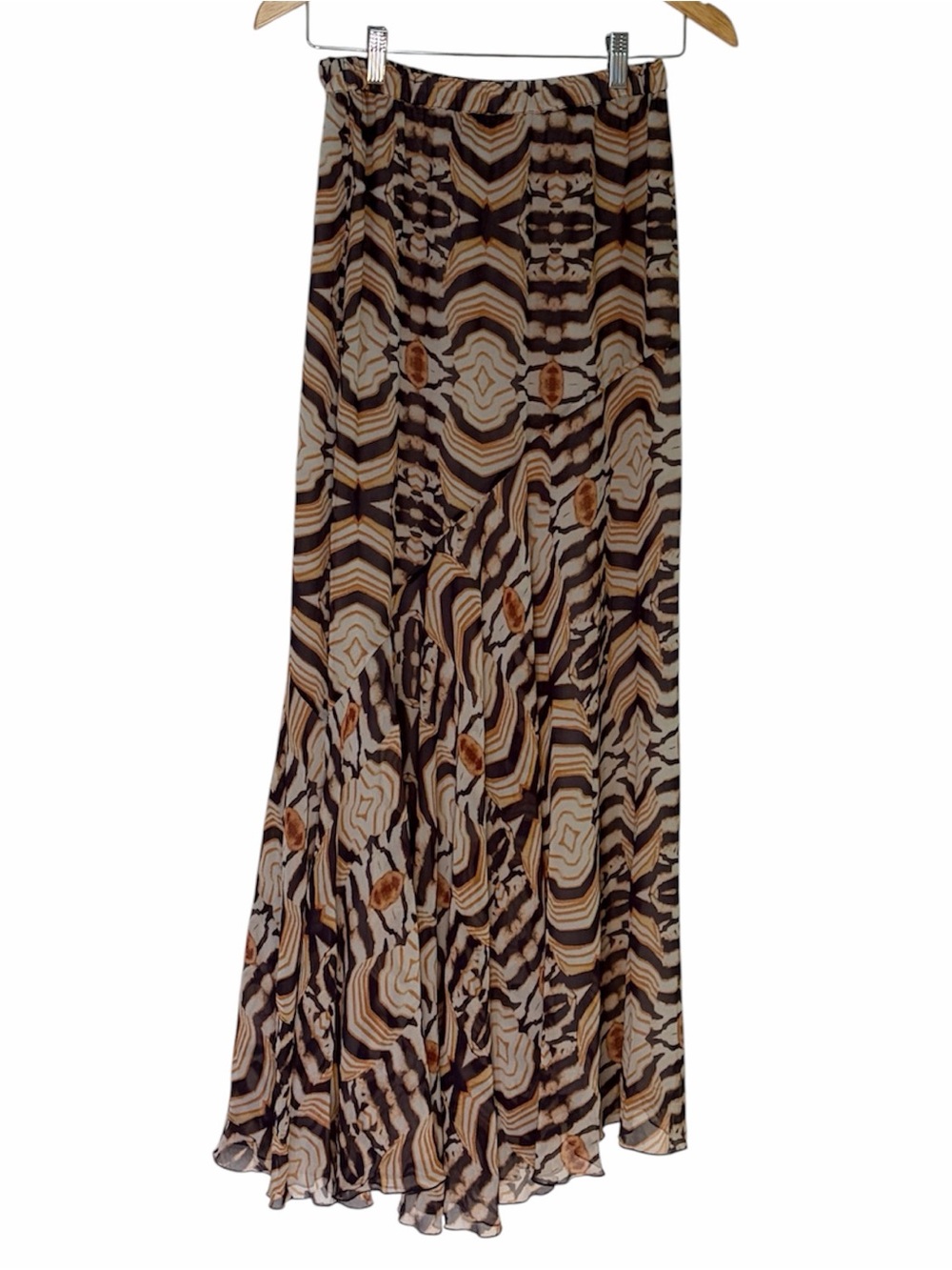 Women’s Brown Patterned Maxi Skirt